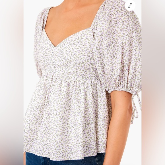 Tuckernuck Hyacinth House Lavender Society Blouse Women’s XS NWT - Picture 5 of 14